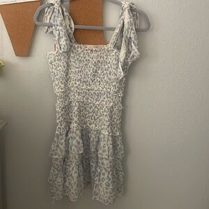 The impeccable pig mini blue cheetah print dress